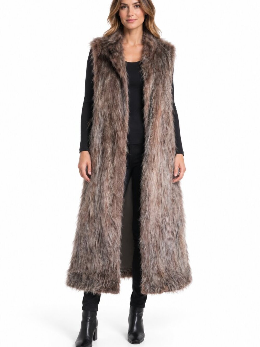 Vintage Scanfur Malmö Sweden Genuine Fox Fur Coat Jacket Size M Scandinavian Lux